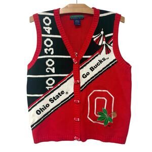 Vintage Eagle's Eye | Sweater Vest Ohio State Football Buckeyes- Size Medium